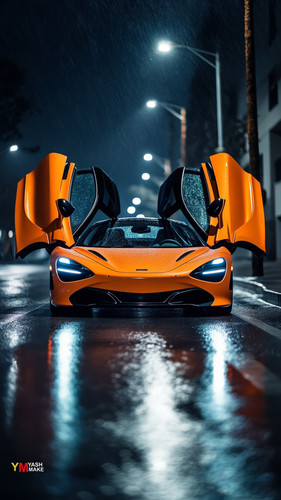 9x16 An orange sports car with its do (1) copy.jpg