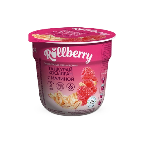 4870227273800 КАША ROLLBERRY ОВСЯНАЯ С МАЛИНОЙ 40 Г ПАК..png