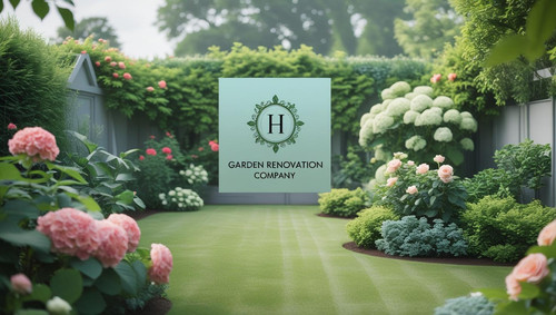 Generate a 1600x800 pixel graphic for a garden renovation company's website. The graphic should feat.jpg