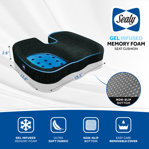 SL11088 Gel Infused Memory Foam Seat Cushion (Dark Green) AMZ 5.jpg