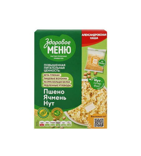 4602481002946 КАША АЛЕКСАНДРОВСКАЯ ПШЕНО С НУТОМ ЗДОРОВОЕ МЕНЮ 400 Г .jpg