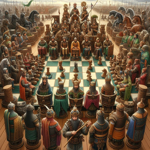 Un tablero de ajedrez donde los peones sean reemplazalos por infanteria, las torres son torres ,los.jpg