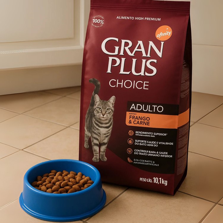 Ração Gran Plus Choice Gatos Adulto Frango E Carne 10,1kg
