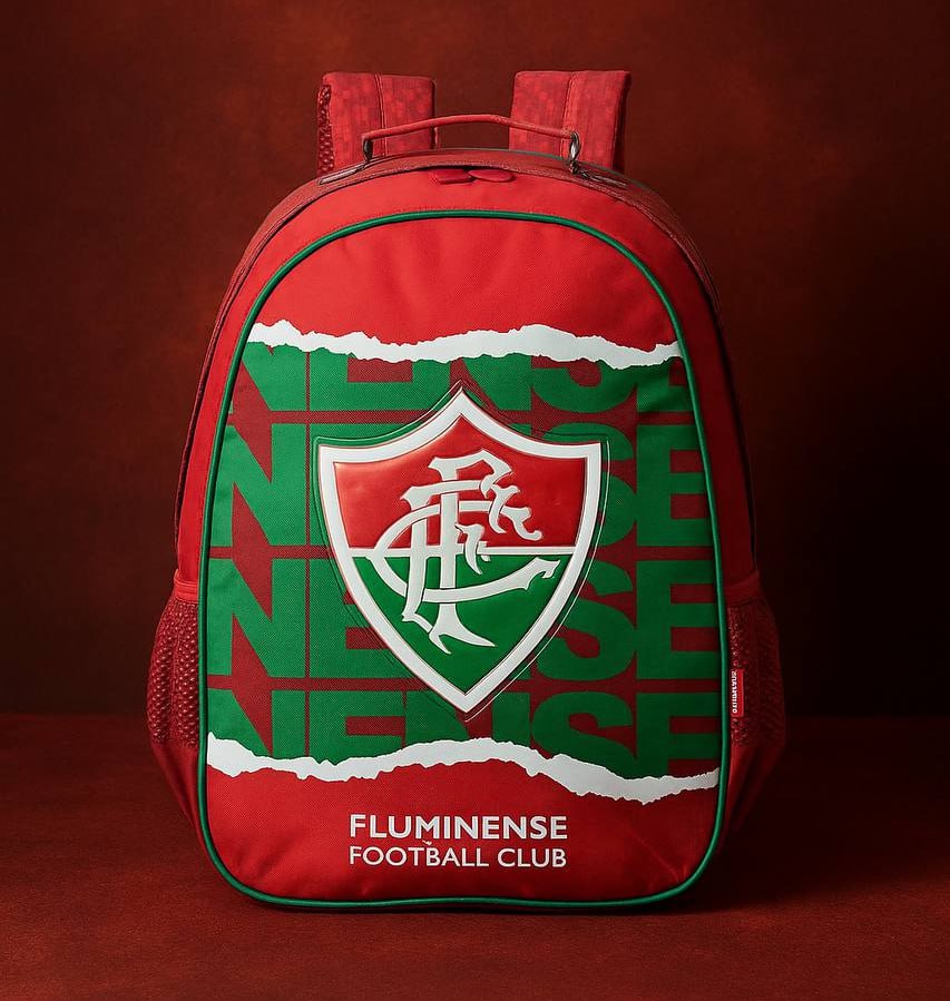 Mochila Escolar Fluminense 16 Xeryus Cor Vermelho/Verde/Branco 13572