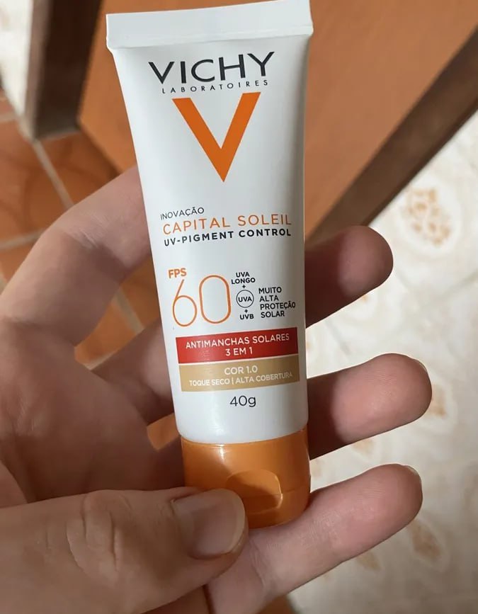 Protetor Solar Facial Vichy Uv Pigment Control 1.0 F60 40G