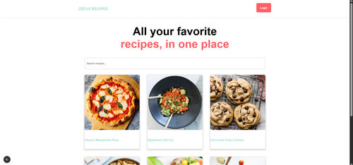 Recipe Book Library Website