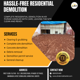 Site demolition at a KR Puram residence was a success.