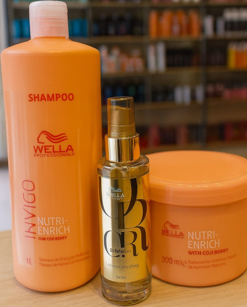 Kit Wella Pro Invigo Enrich Sh 1l + Masc 500 Ml + Oil 100 Ml