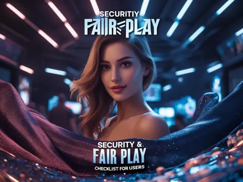 buatkan banner promosi dengan di berikan tulisan Checklist Keamanan & Fair Play untuk Pengguna serta.webp