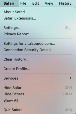 Safari Settings on Mac