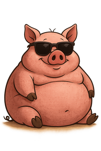 20250620 1125 Sunglasses Pig Character simple compose 01jy63hwrkes3ra59dwzzm7zq9.png