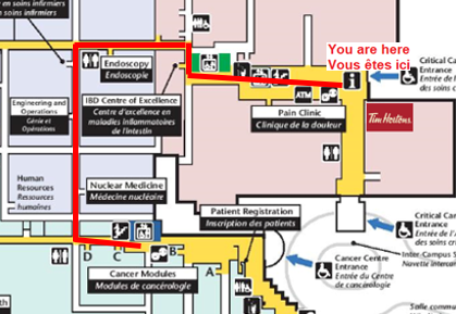 GEN CCW goto Cancer Center B C elevators.png