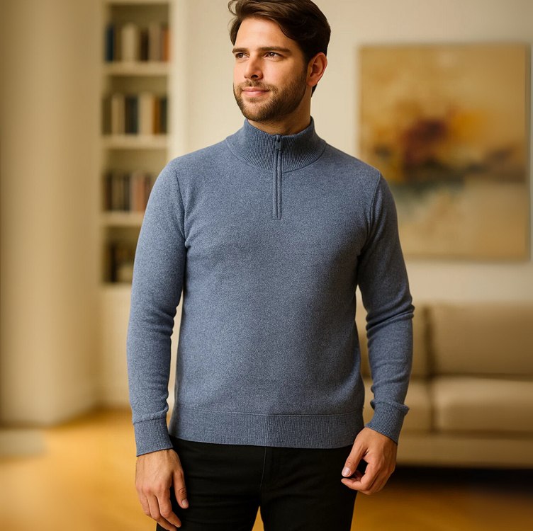 Tricot Masculino Meio Zíper Broken Rules 590162