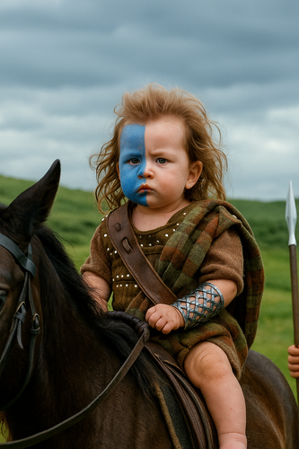 20250621 2128 Baby Warrior Riding remix 01jyay6rtqedd9dt52csf5y50p.png