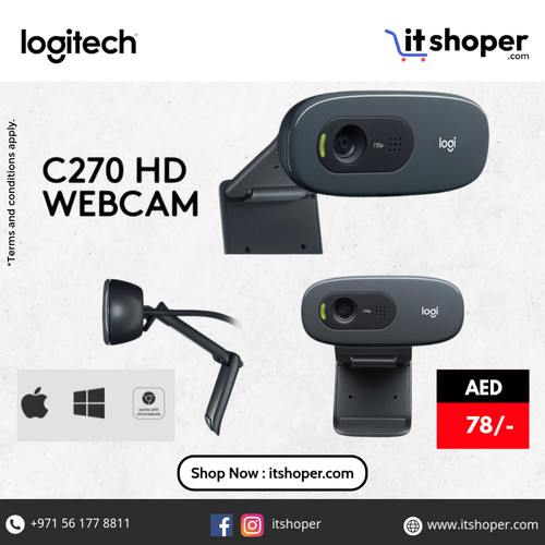 Logitech C270 HD Webcam with built in mic and 720p video resolution for video calls and streaming av.jpg