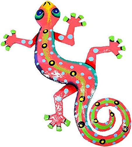 metal drum art gecko pink.jpg
