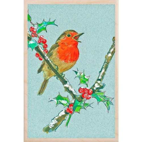 wooden postcard robin calling christmas.jpg
