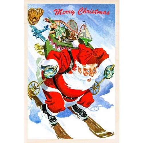 wooden postcard santa norman rockwell.jpg