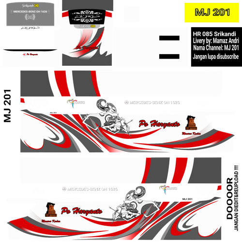 Livery Bussid Srikandi Shd 10 Red.png