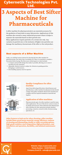 3 Aspects of Best Sifter Machine for Pharmaceuticals.png