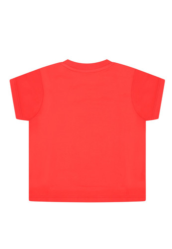 moschino baby t shirt rossa per neonato con teddy bear e logo nero b.jpg