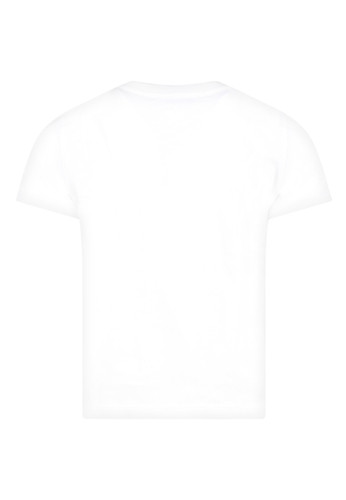 moschino kids t shirt bianca per bambino con logo nero b.jpg
