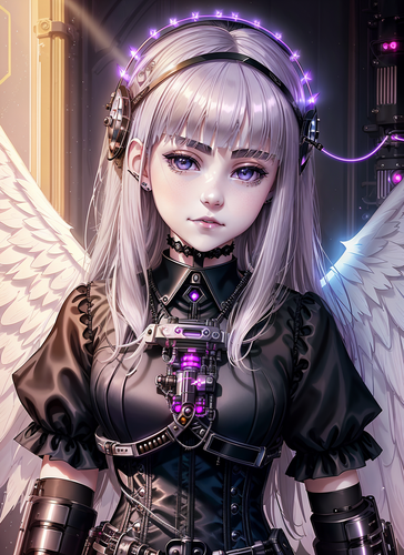 07582 950190988 Portrait of gothic pale child (young teen girl 1.6) girl (in mechanical armor 0.8), .png
