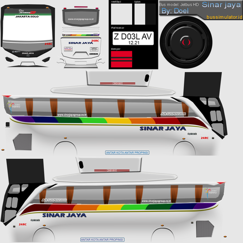 Livery Bussid Sinar Jaya HD