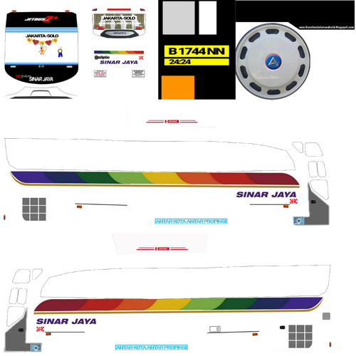 Livery Bussid Sinar Jaya Polos HD.png