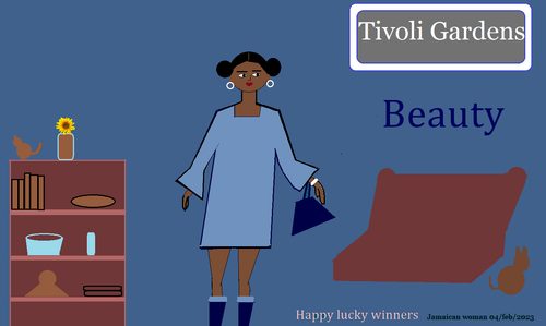 jamaican woman bell sleeve dress 4.png