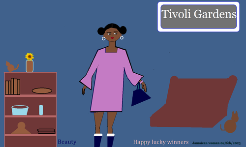 jamaican woman bell sleeve dress 5.png