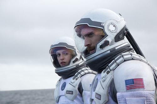 Left to right: Anne Hathaway and Wes Bently in INTERSTELLAR, from Paramount Pictures and Warner Brot.jpg
