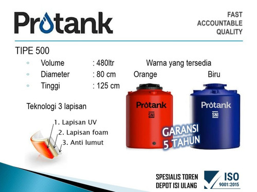 TOREN AIR PENAMPUNGAN AIR LOKAL SNI 500L PROTANK PENGUIN GARANSI.jpg