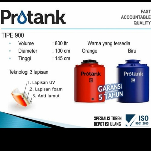 Toren Air Penguin + Instalasi + Free Filter penjernih air frp 1054 Protank 900, Downpayment.jpg
