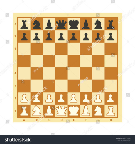 stock vector chess board with pieces isolated on white background classic mind strategy game vector .jpg