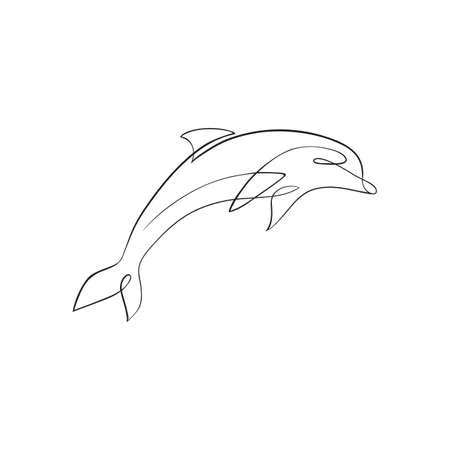 96535115 dolphin single line drawing.webp