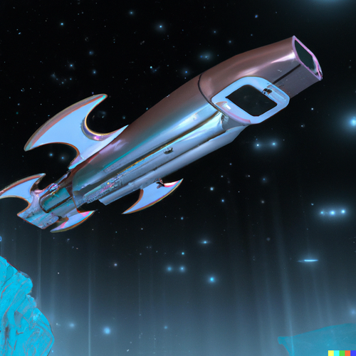 DALL·E 2023 01 31 08.54.44 a science fiction submarine space ship flying in space.png