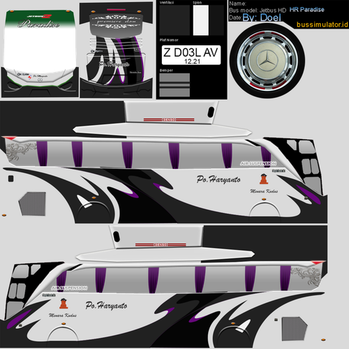 Livery Bussid Haryanto Paradise HD.png