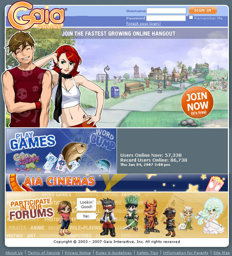 Gaiaonline homepage 2007.jpg