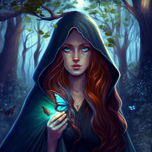 elvann anime style mysterious enchantress woman in the forest w 9af48a82 fa0f 4292 b819 143ec8475d79.png