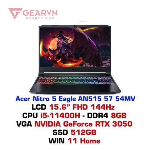 Laptop gaming Acer Nitro 5 Eagle AN515 57 54MV.webp