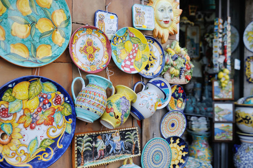 VIETRI SUL MARE, ITALY - April 27, 2018 Colorful ceramic shop in Amalfi Coast.jpg