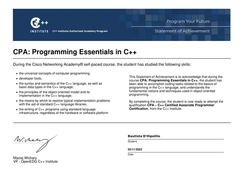 BautistaDHipolito Programming Esse certificate 1