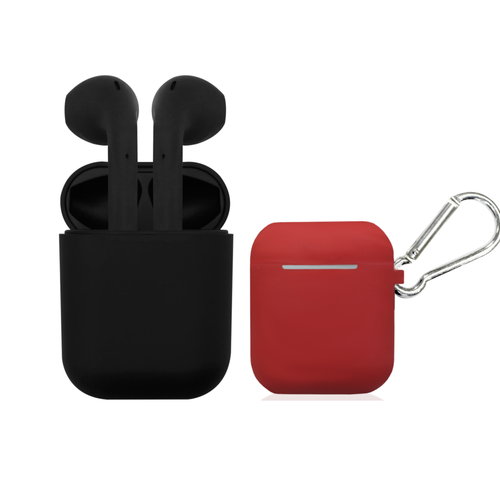 Black earbud with red