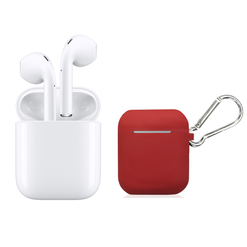 white earbud with red