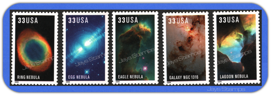 2000&nbsp; EDWIN POWELL HUBBLE Complete Set of 5 Different Individual Stamps #3384-88