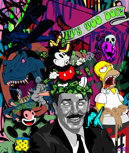 mickey mouse smoking weed pop art style oil painting canvas 11 620x.jpg