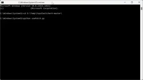 command python offPatch.py .webp