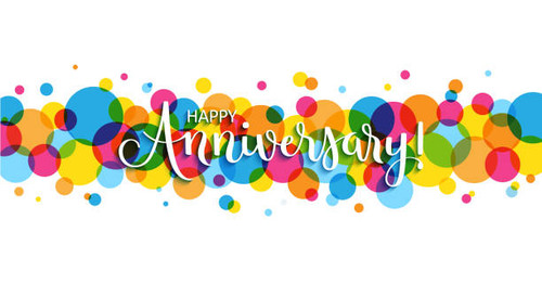 HAPPY ANNIVERSARY! vector brush calligraphy banner with colorful overlapping circles on white backgr.jpg