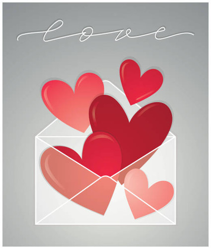 Hearts in a transparent envelope. Valentine's day, anniversary, mothers day, birthday...greeting car.jpg